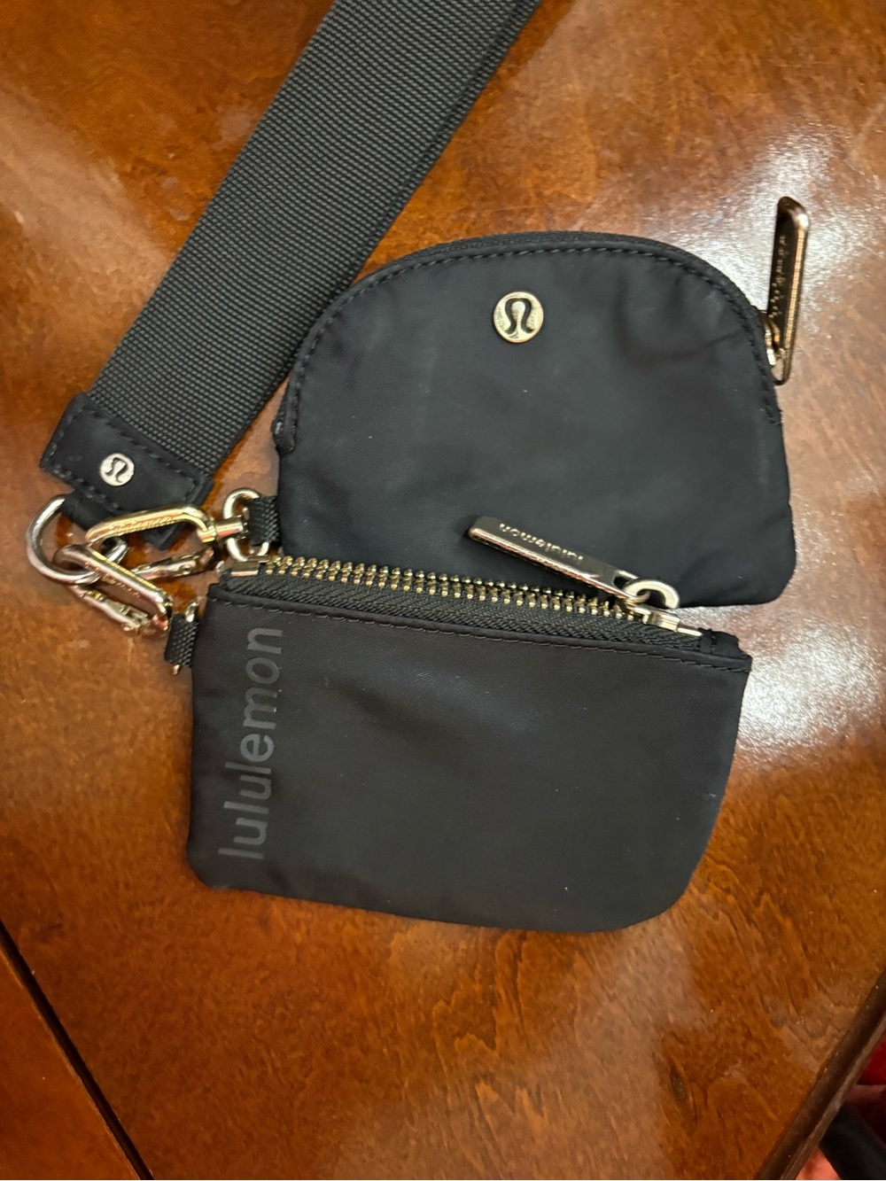lululemon athletica Black Zip Pouch Duo with Gold Hardware - Picture 2 of 11